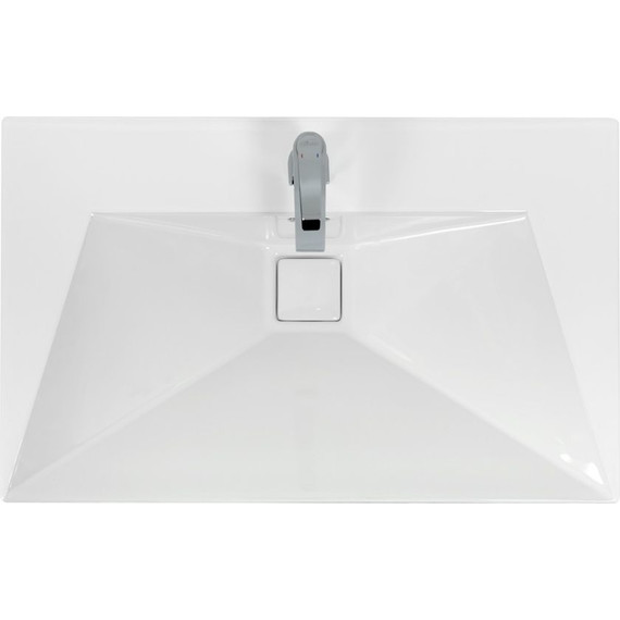 Тумба подвесная с раковиной Cezares MOLVENO-80-2C-SO-NC 80 см, Noce Chiaro фото 5