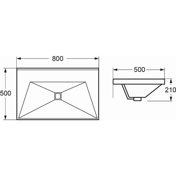 Тумба подвесная с раковиной Cezares MOLVENO-80-2C-SO-OSS 80 см, Ossido фото 5