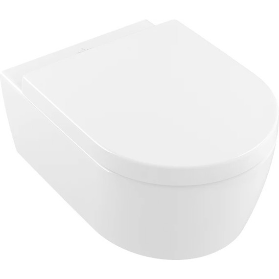 Унитаз подвесной безободковый Villeroy&Boch Avento 5656HR01 с крышкой микролифт фото 