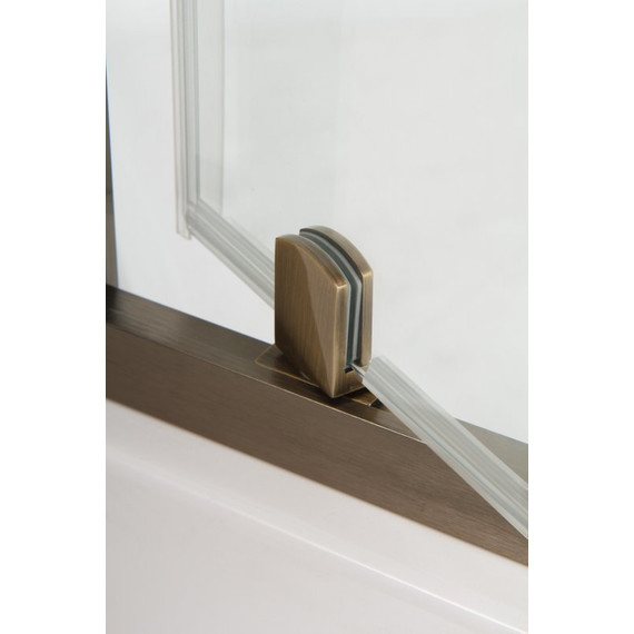 Душевое ограждение Cezares Eco O-P-1 90х90 см, бронза/прозрачное фото 3