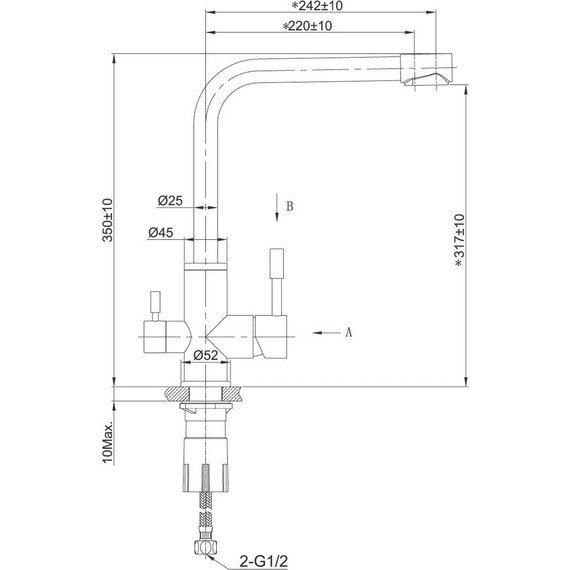 Смеситель для кухни Lemark Expert LM5061GMN, графит - 2 Смеситель для кухни Lemark Expert LM5061GMN, графит фото 2