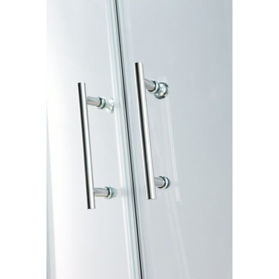 Душевое ограждение Cezares MOMENTO-R-2-80-C-Cr 80х80 см, хром/прозрачное фото 4