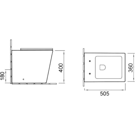 Инсталляция с приставным безободковым унитазом SantiLine SL-5021+SL-02 фото 4
