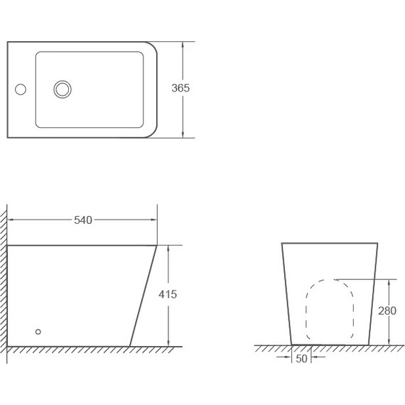 Биде напольное SantiLine SL-5052 фото 2
