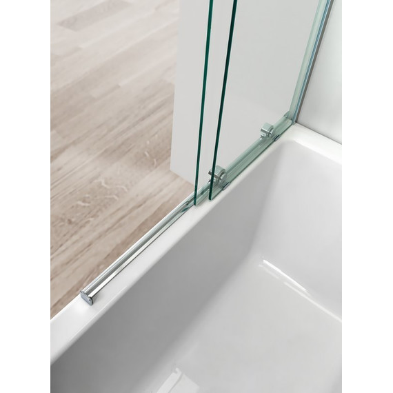Шторка для ванны Cezares 80 см STREAM-VFS-11-80/150-C-Cr (стекло 8 мм), хром/прозрачное фото 4