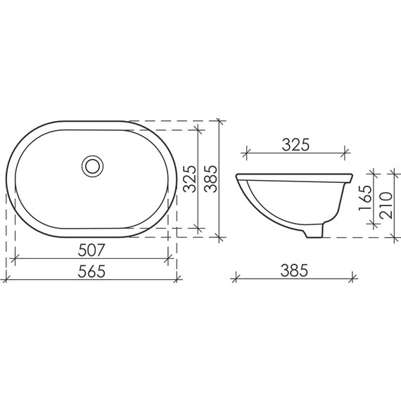 Раковина врезная под столешницу ceramicanova Element 56 см CN6044 фото 6