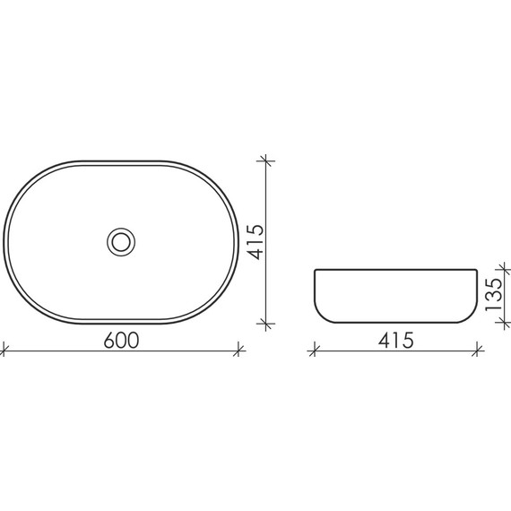 Раковина-чаша ceramicanova Element 60 см CN6047 фото 8