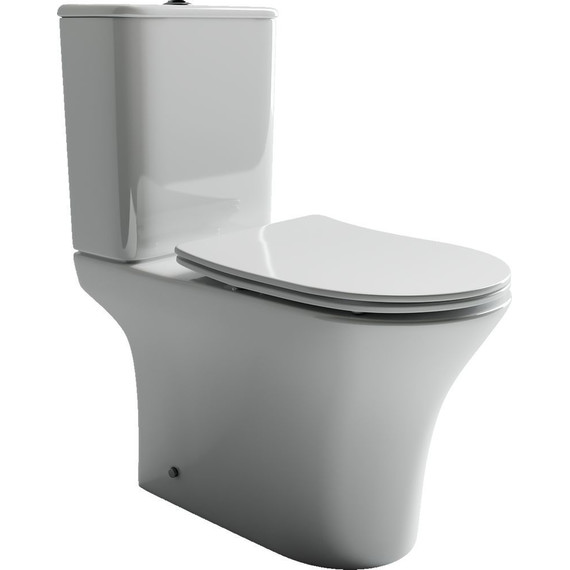 Унитаз-компакт ceramicanova Fortuna Rimless CN9001 с тонкой крышкой микролифт фото 