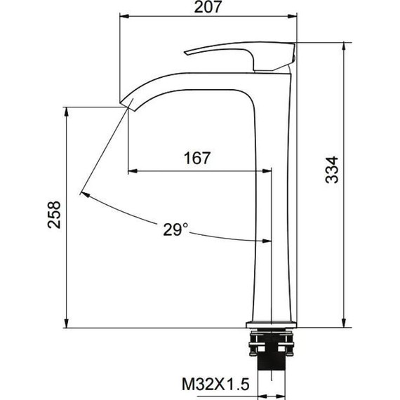 Смеситель для раковины высокий Gappo G1007-81 - 2 Смеситель для раковины высокий Gappo G1007-81 фото 2