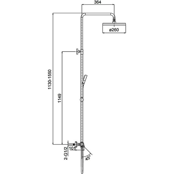 Душевая стойка с термостатом Gappo G2495-71, Цвет производителя: хром - 10 Душевая стойка с термостатом Gappo G2495-71, Цвет производителя: хром фото 10