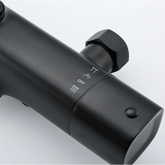 Душевая стойка с термостатом Gappo G2495-76, черный, Цвет производителя: чёрный - 7 Душевая стойка с термостатом Gappo G2495-76, черный, Цвет производителя: чёрный фото 7