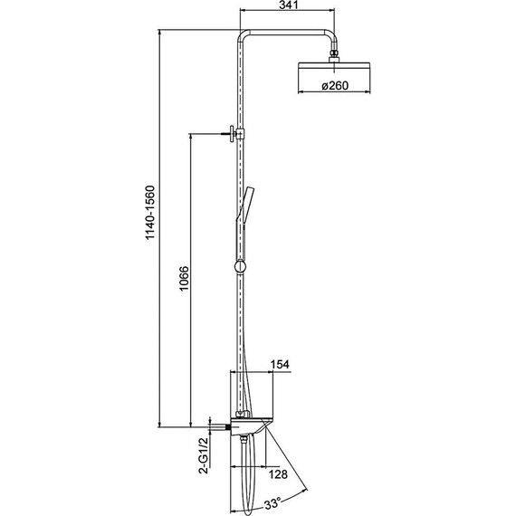 Душевая стойка Gappo G2495-88, белый, Цвет производителя: белый - 15 Душевая стойка Gappo G2495-88, белый, Цвет производителя: белый фото 15