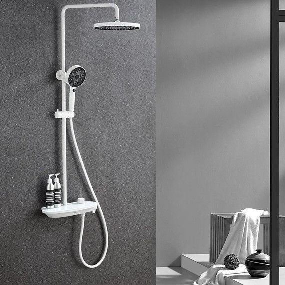 Душевая стойка Gappo G2495-88, белый, Цвет производителя: белый - 12 Душевая стойка Gappo G2495-88, белый, Цвет производителя: белый фото 12