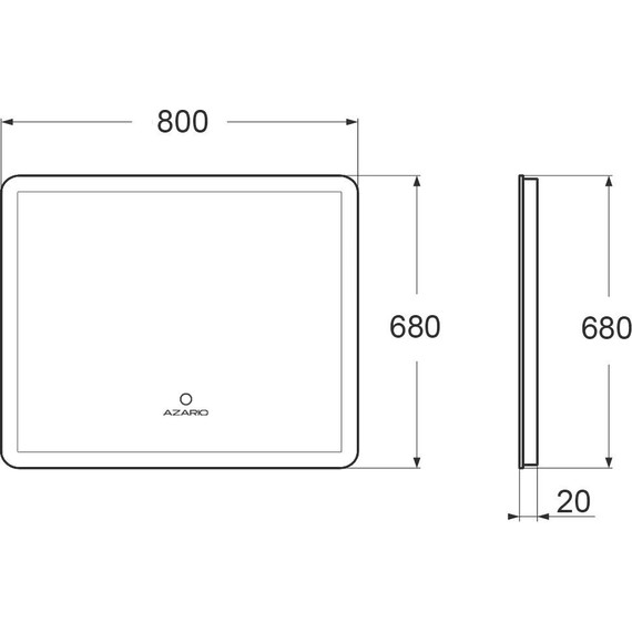Зеркало Azario 80 см AZ-Z-061-1CS фото 10
