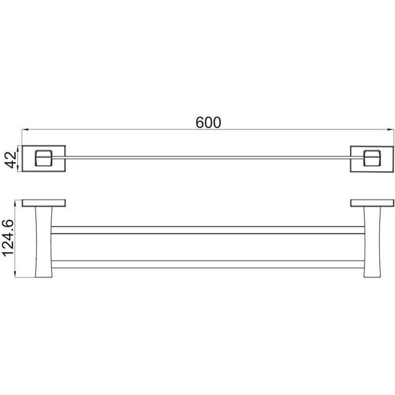 Полотенцедержатель Gappo G0709-6, цвет чёрный фото 2