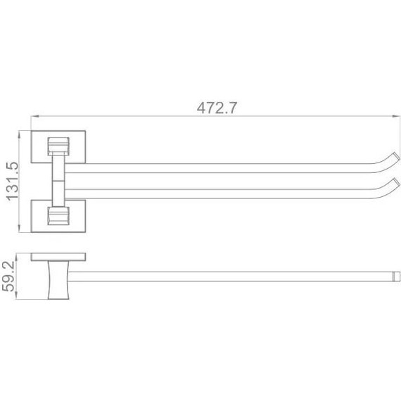 Держатель для полотенец Gappo G0712-6, цвет чёрный фото 2