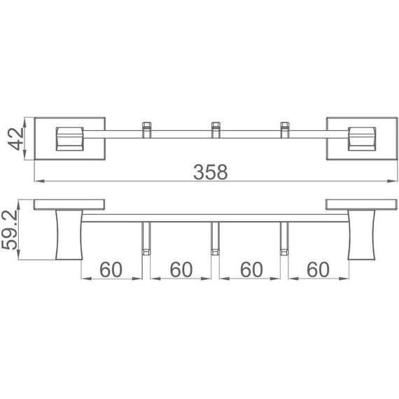 Набор крючков Gappo G0716-36, цвет чёрный - 2 Набор крючков Gappo G0716-36, цвет чёрный фото 2