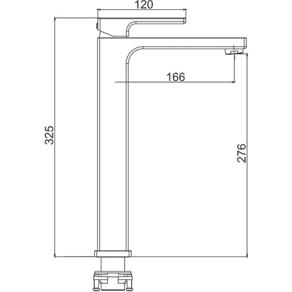 Смеситель для раковины высокий Gappo G1017-92, оружейная сталь фото 2