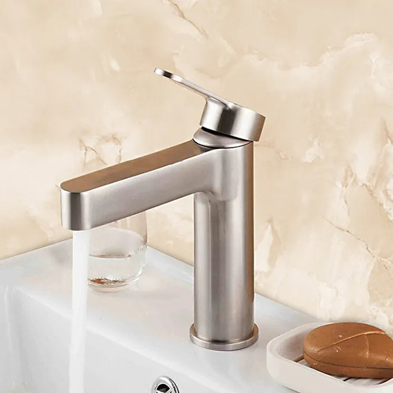 Смеситель для раковины Gappo G1099-30, сатин, Цвет производителя: сатин - 2 Смеситель для раковины Gappo G1099-30, сатин, Цвет производителя: сатин фото 2