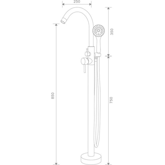 Смеситель для ванны Gappo G3098 фото 12