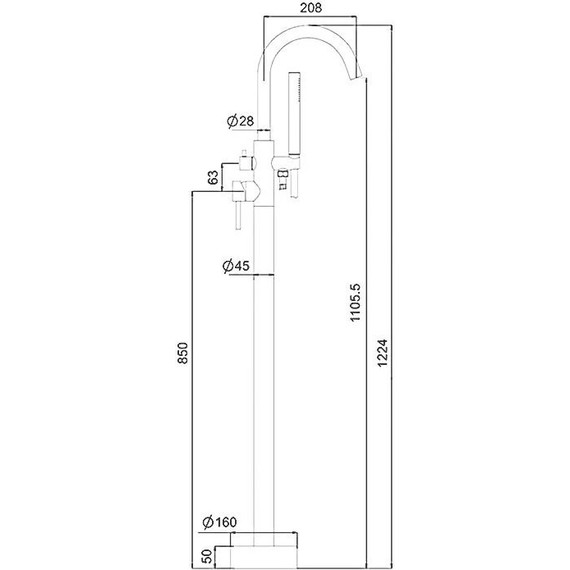 Смеситель для ванны Gappo G3099, сатин фото 11