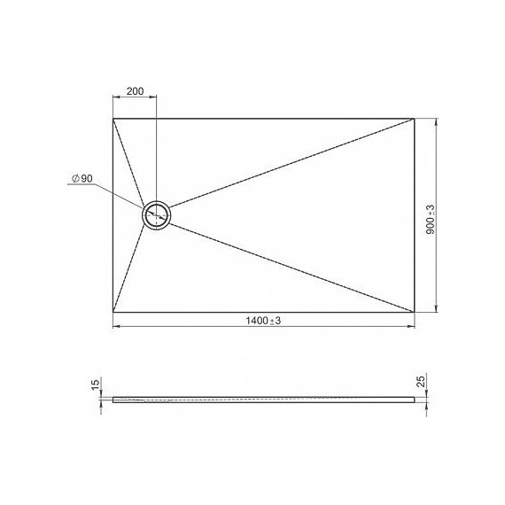Мраморный поддон Jacob Delafon Tolbiac 140х90 см E6D333RU-WPM, белый матовый фото 4