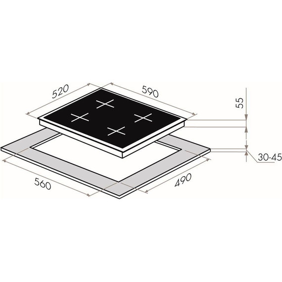 Электрическая варочная поверхность Maunfeld EVCE.594-BK - 10 Электрическая варочная поверхность Maunfeld EVCE.594-BK фото 10