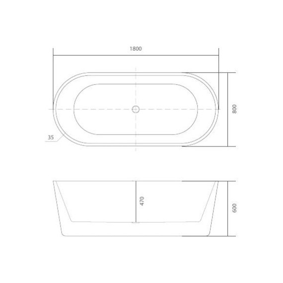 Ванна отдельностоящая Aquatek Ово 180x80 см AQ-99880 фото 4