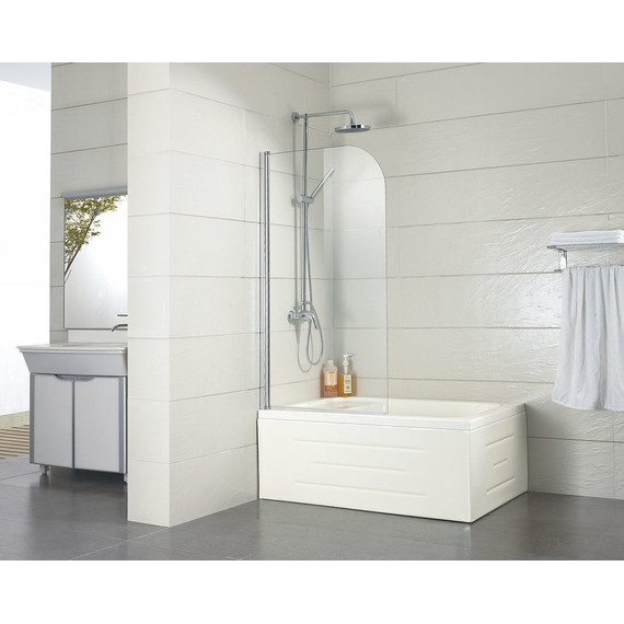 Шторка для ванны Azario Merrit 80х140 см AZ-NF6211 800 silver, хром/прозрачное - 2 Шторка для ванны Azario Merrit 80х140 см AZ-NF6211 800 silver, хром/прозрачное фото 2