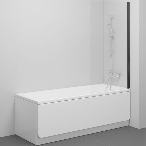 Шторка для ванны Azario Merrit 80х140 см AZ-NF6310-1 800 Black, чёрный/прозрачное фото 2