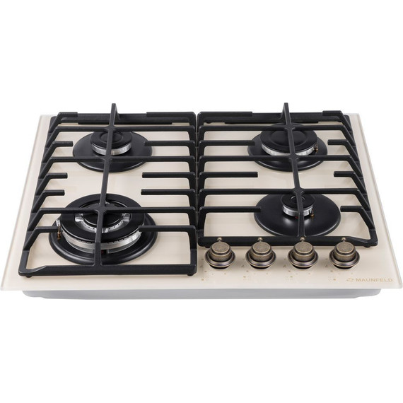 Газовая варочная поверхность Maunfeld EGHG.64.63CBG.R/G (бежевое стекло) фото 4