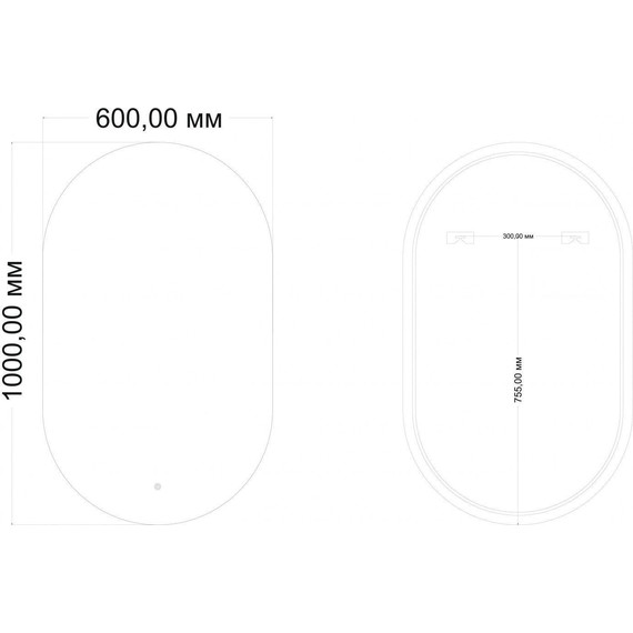 Зеркало Art&Max Torino Led 60 см AM-Tor-600-1000-DS-F-H фото 2