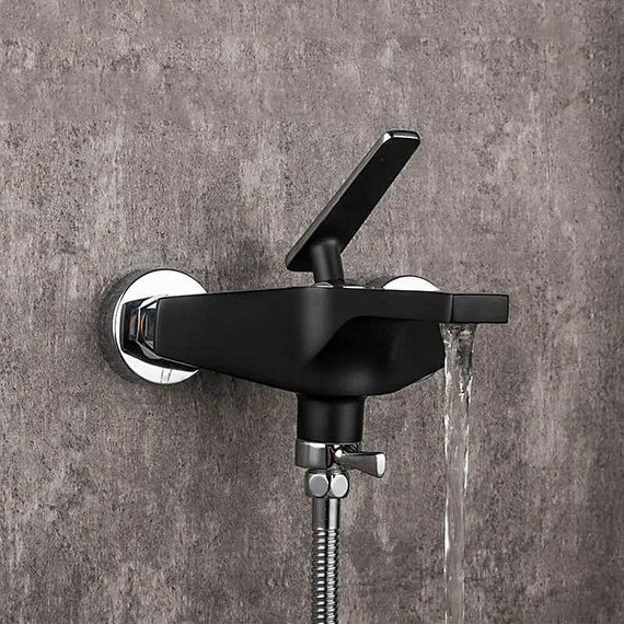 Смеситель для ванны Frap F3257, черный/хром фото 6