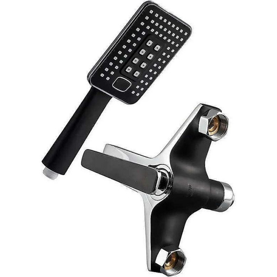 Смеситель для ванны Frap F3257, черный/хром фото 2