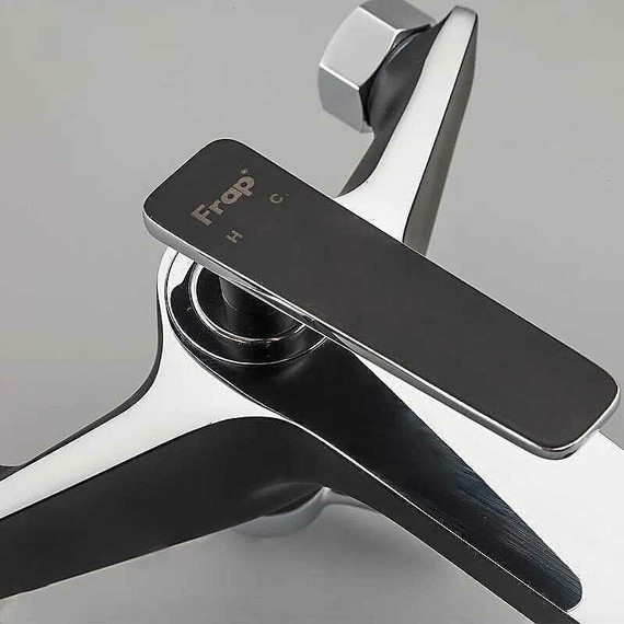 Смеситель для ванны Frap F3257, черный/хром фото 3