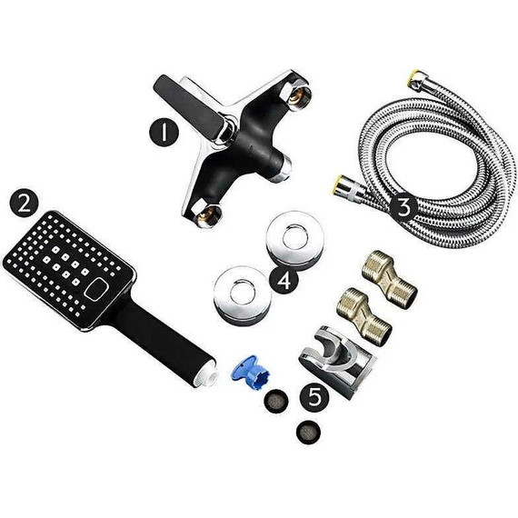 Смеситель для ванны Frap F3257, черный/хром фото 9