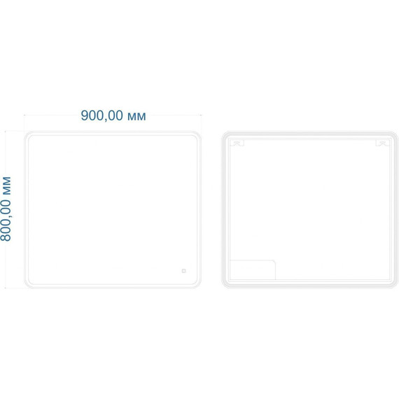 Зеркало Art&Max Parma Led 90 см AM-Par-900-800-DS-F фото 2