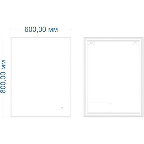 Зеркало Art&Max Catania Led 60 см AM-Cat-600-800-DS-F фото 2