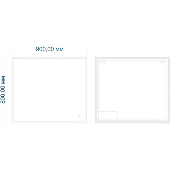 Зеркало Art&Max Catania Led 90 см AM-Cat-900-800-DS-F фото 3