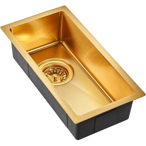 Кухонная мойка Emar EMB-126A PVD Nano Golden 1 мм, золото, Цвет производителя: золото фото 