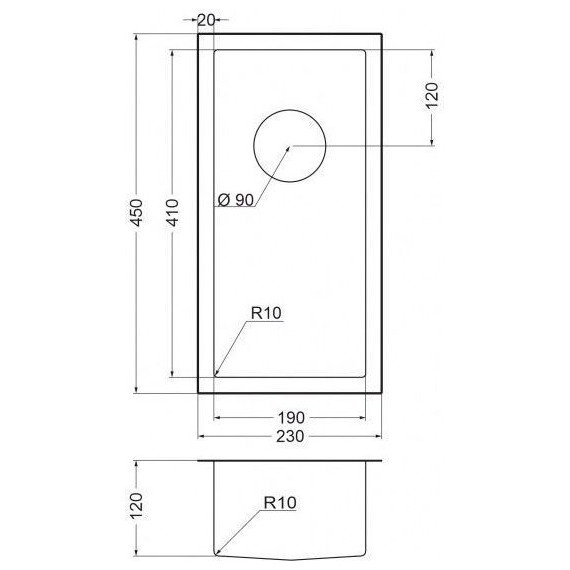 Кухонная мойка Emar EMB-126A PVD Nano Satine 1 мм, сатин, Цвет производителя: сатин фото 3