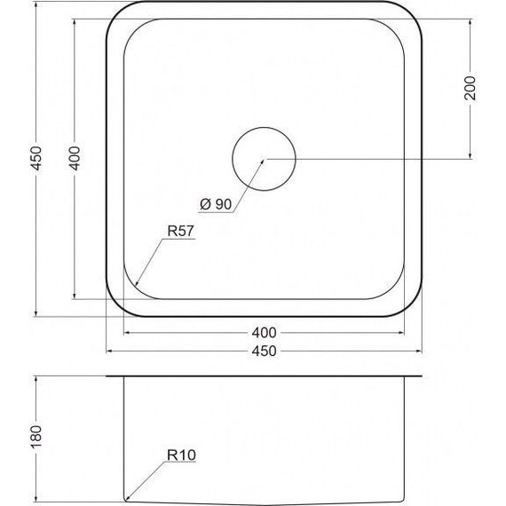 Кухонная мойка Emar EMB-127A PVD Nano Satine 0,8 мм, сатин, Цвет производителя: сатин фото 2