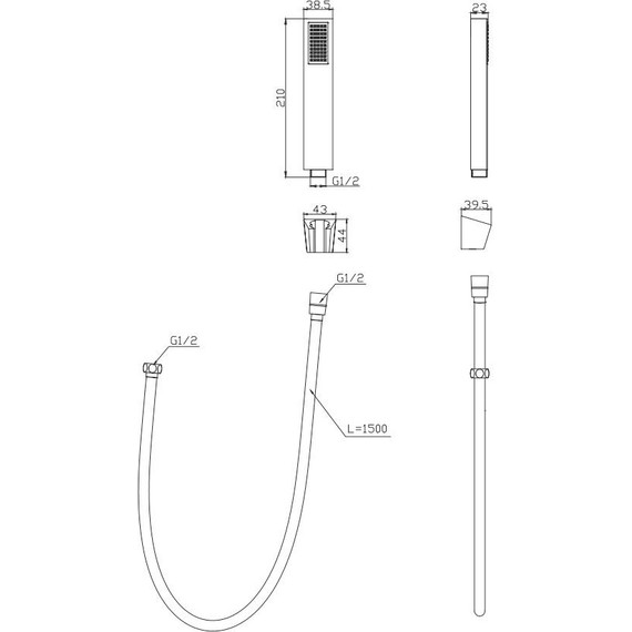 Набор смесителей 3 в 1 для ванны BelBagno Luce, Цвет производителя: золото - 7 Набор смесителей 3 в 1 для ванны BelBagno Luce, Цвет производителя: золото фото 7