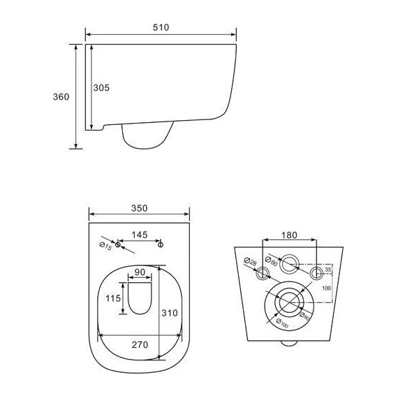 Унитаз подвесной безободковый Comforty 102 с крышкой микролифт фото 7