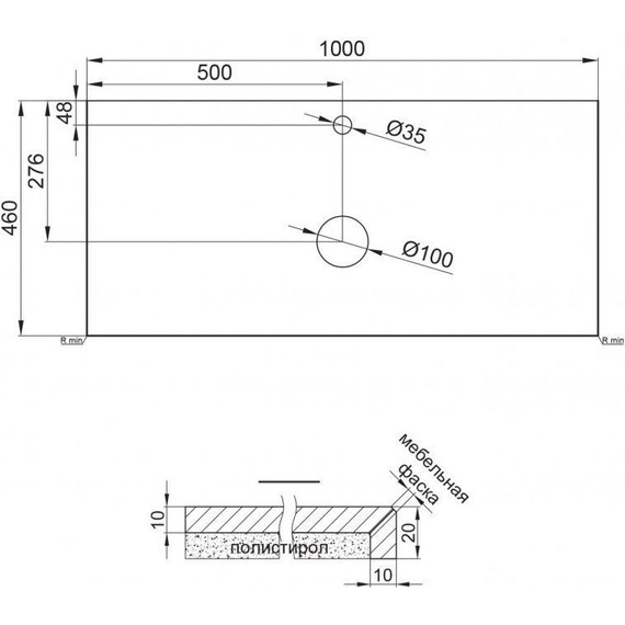 Тумба подвесная со столешницей BelBagno Kraft 100 см KRAFT-1000-2C-SO-RNN+KEP-100-MCO фото 6