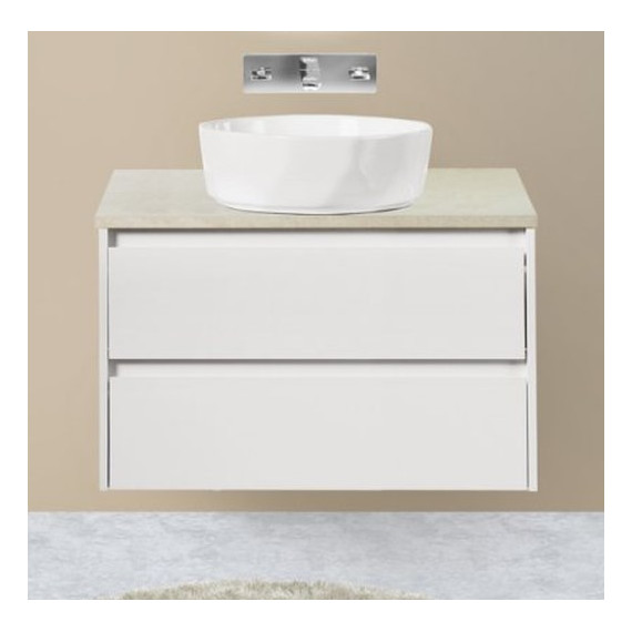 Тумба подвесная со столешницей BelBagno Kraft 80 см KRAFT-800-2C-SO-BO+KEP-80-MCO-W0 фото 