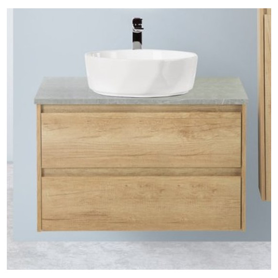 Тумба подвесная со столешницей BelBagno Kraft 80 см KRAFT-800-2C-SO-RNN+KEP-80-MGL фото 2