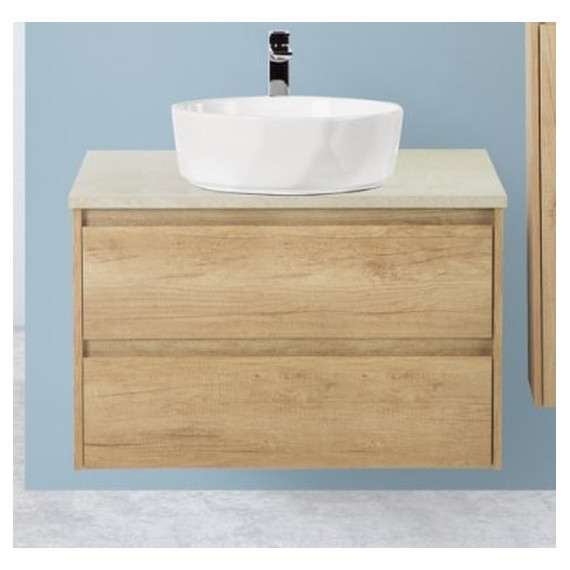 Тумба подвесная со столешницей BelBagno Kraft 80 см KRAFT-800-2C-SO-RNN+KEP-80-MCO фото 2