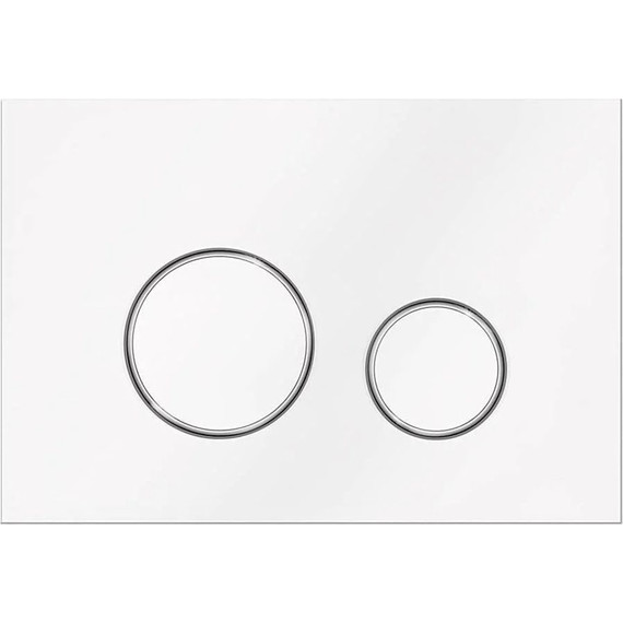 Кнопка смыва Veconi Round VFR005WCH, белый/хром глянец фото 