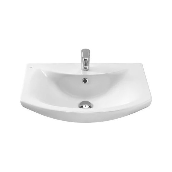 Тумба напольная с раковиной Акватон Бекка 60 см 1A1966K1BAC20, белый глянцевый/дуб сомерсет фото 6